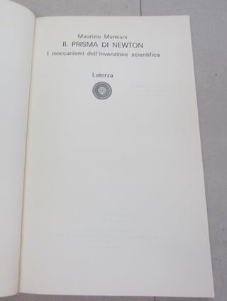 Il Prisma di Newton; I Meccaniksmi dell'invenzione scientifica