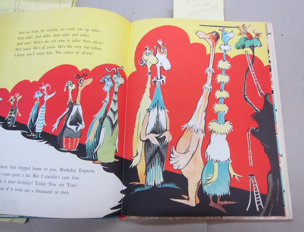 thumbnail image 2 of Happy Birthday To You! By Dr. Seuss, Classic Hardcover Children's Book, 1959, Random House, Free Shipping 2 of 2