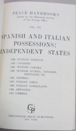 Spanish and Italian Possessions: Independent States.