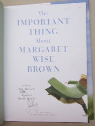 The Important Thing about Margaret Wise Brown.