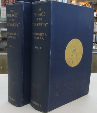 Item #69255 The Voyage of the Discovery 2 volume set. Captain Robert F. Scott