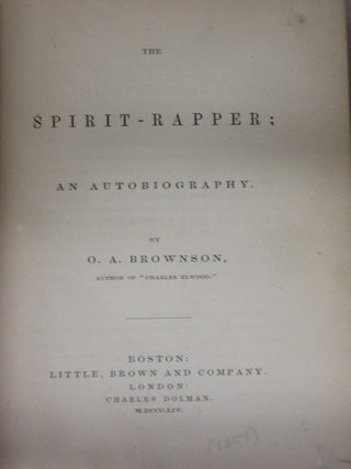 The Spirit-Rapper; An Autobiography.
