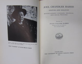 Joel Chandler Harris Editor and Essayist Miscellaneous Literary, Political, and Social Writings.