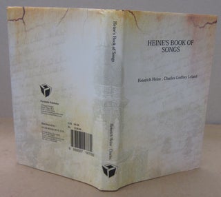 Item #70958 Heine's Book of Songs. Charles Godfrey Leland Heinrich Heine