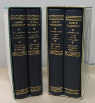 Item #71028 George Washington A Biography Four Volume set boxed - Volumes I and II: Young...