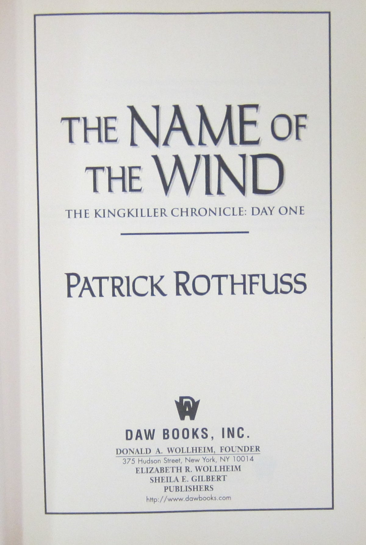 Rothfussians - Name of the Wind (Book 1): The Name of the Wind