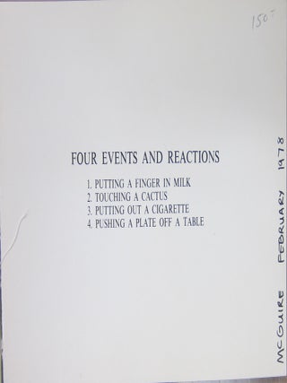 Four Events and Reactions.