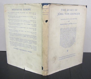 Item #71779 The Diary of Jörg von Ehingen. Jörg von Ehingen, Malcolm Letts, ed