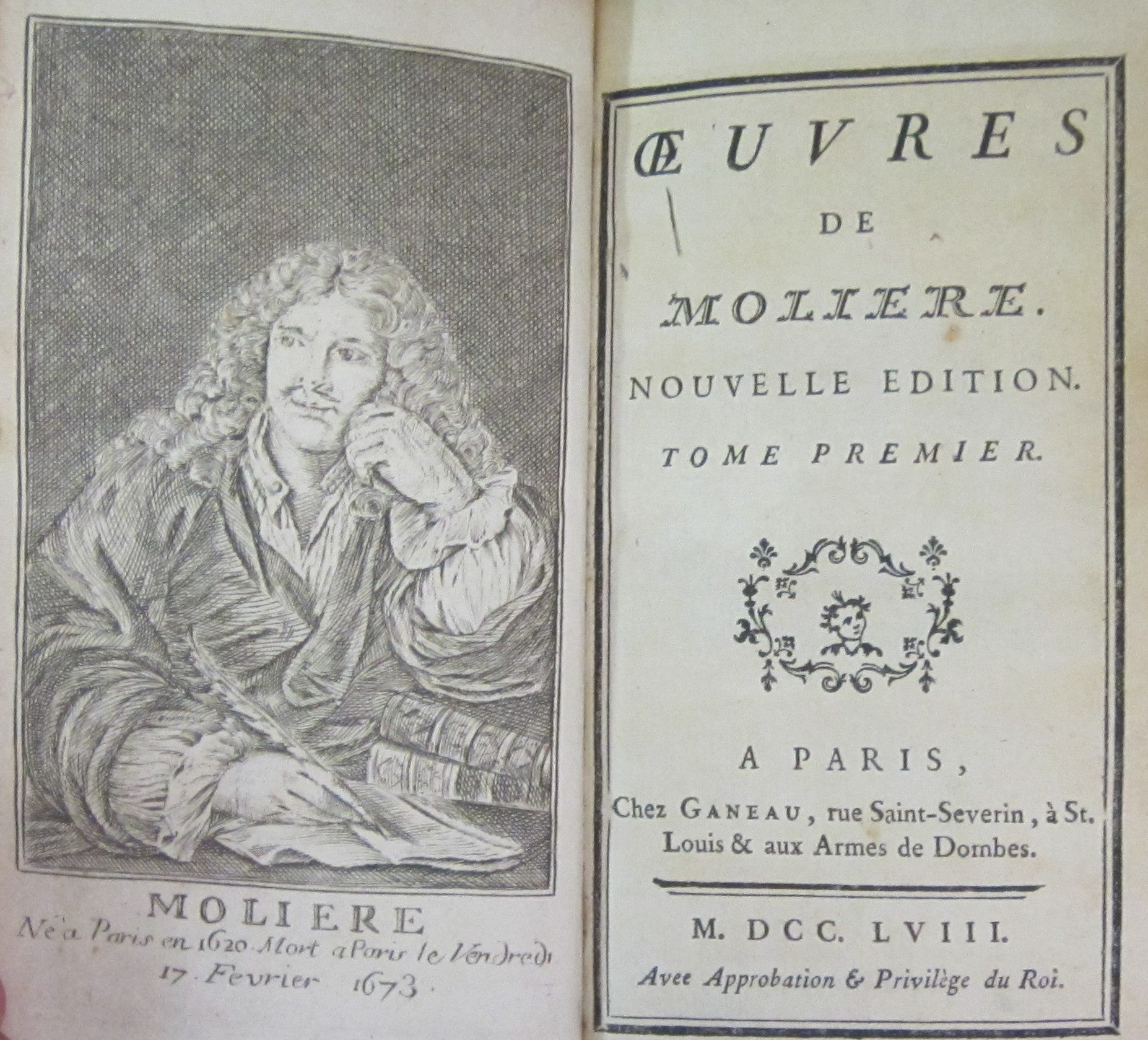 Oeuvres de Moliere Nouvelle Edition Tome Premier - Huitiéme 8 volume set by  Moliere, Jean-Baptiste Poquelin on Midway Book Store