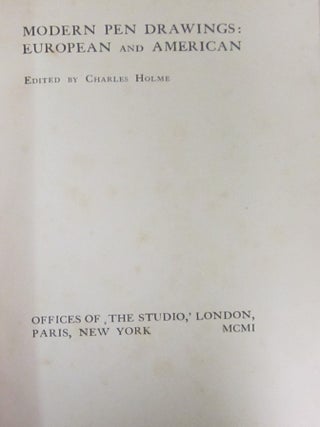 Modern Pen Drawings: European and American.