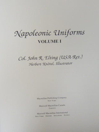 Napoleonic Uniforms Volume 1.