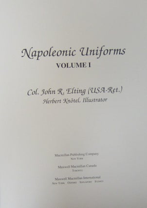 Napoleonic Uniforms Volume 1.