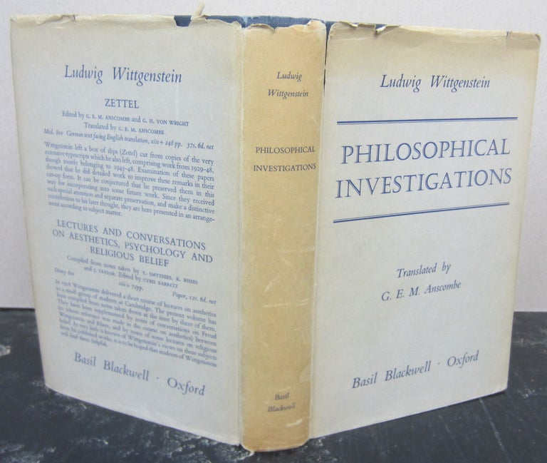 Item #74202 Philosophical Investigations. Ludwig Wittgenstein.