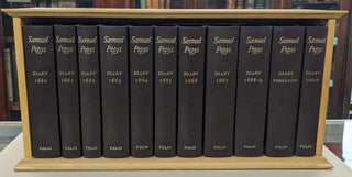 Item #75261 The Diary of Samuel Pepys 11 volume set [plus] Oak Bookcase. Samuel Pepys, Robert...