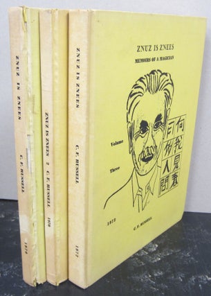 Item #75988 Znuz is Znees Memoirs of a Magician [3 volume set of 4]. Russell, ecil, rederick