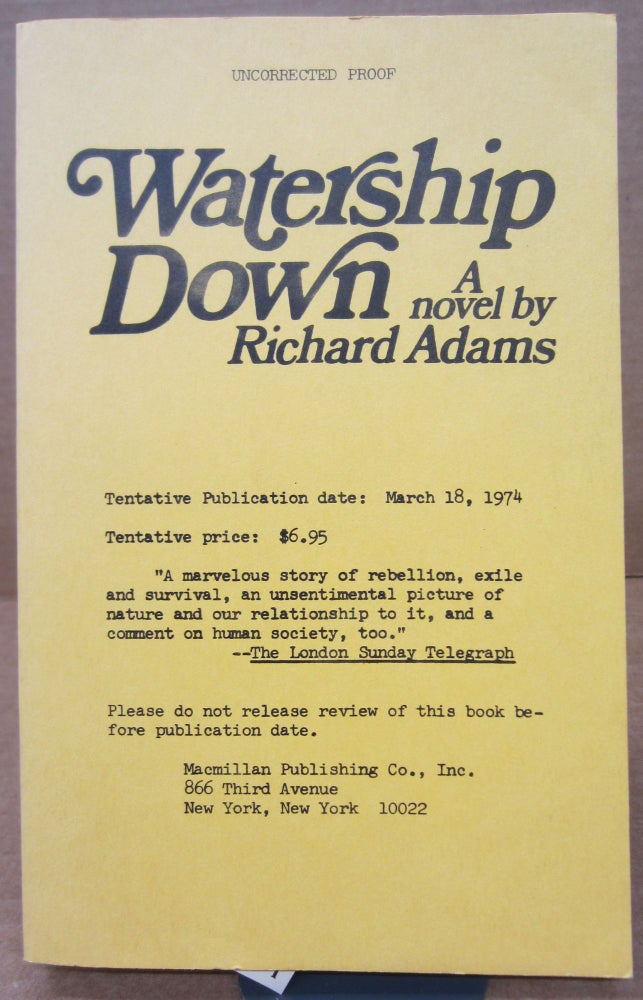 Watership Down - Classic Fantasy Novel By Richard Adams (Mass Market Paperback, 1976)