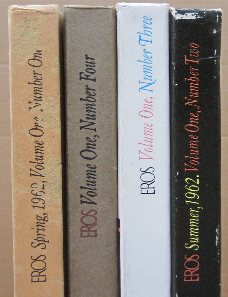 Item #79823 Eros 1962 Volume One, Number One, Two, Three, and Four 4 volume set (complete); Spring, Summer, Autumn, & Winter. Ralph Ginsburg.