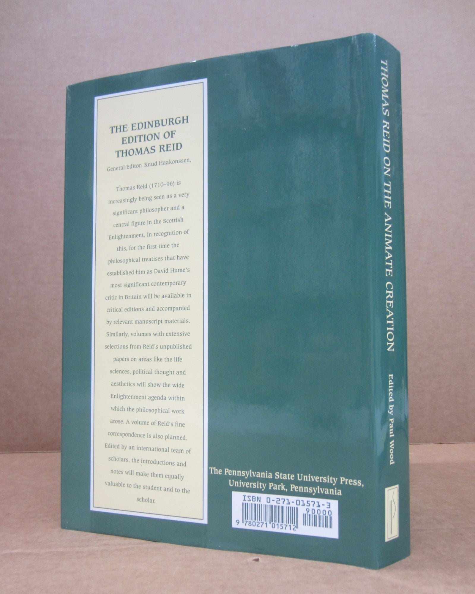 Thomas Reid on the Animate Creation. Papers Relating to the Life ...