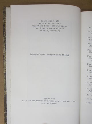 George C.Yount and his Chronicles of the West. Comprising Extracts from his "Memoirs" and from the Orange Clark "Narrative".