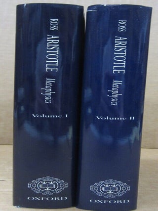 Item #89623 Aristotle Metaphysics (2 volume set) A revised text with introduction and commentary....