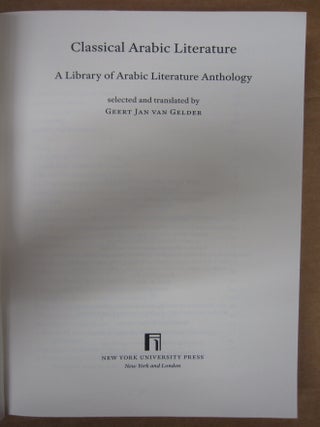 Classical Arabic Literature: A Library of Arabic Literature Anthology