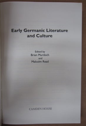 Early Germanic Literature and Culture