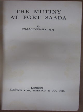 The Mutiny at Fort Saada