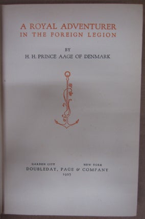 A Royal Adventurer in the Foreign Legion