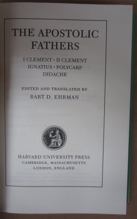 The Apostolic Fathers Loeb Classical Library 2 Volume Set