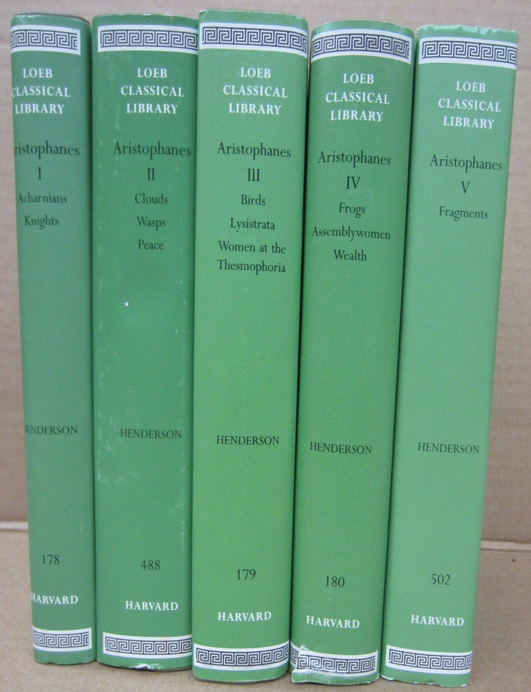 Item #92097 Aristophanes Loeb Classical Library 5 volumes. Jeffrey Henderson Aristophanes, and.
