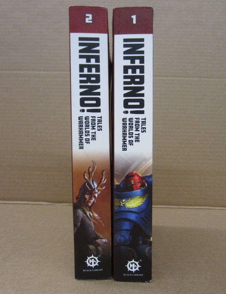Item #92155 Inferno: Tales from the Worlds of Warhammer 2 volume set (Vol 1 and 2). Warhammer.