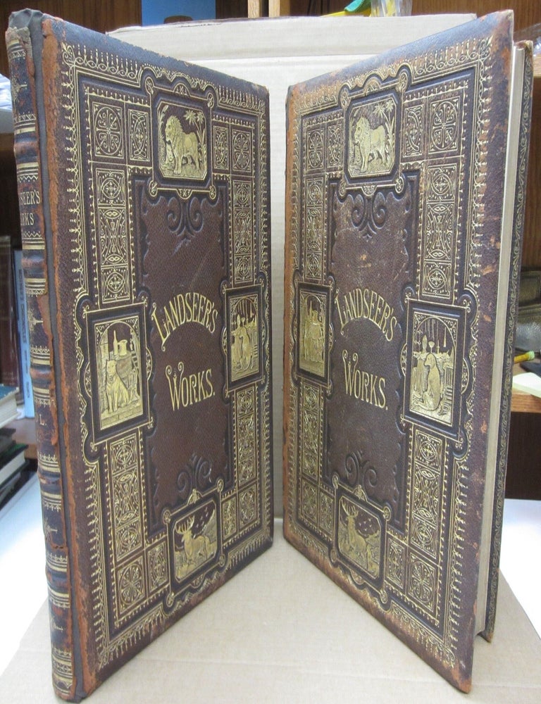 Item #92428 The Works of Sir Edwin Landseer, R.A. illustrated by Forty-four Steel Engravings and about two hundred wooducts sketches in the collection of Her Majesty the Queen and other sources. W. Cosmo Monkhouse.