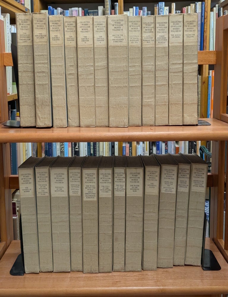 Item #92560 The Collected Works of William Morris with an introduction by his Daughter May Morris (24 volume set). William Morris, May Morris, introduction.