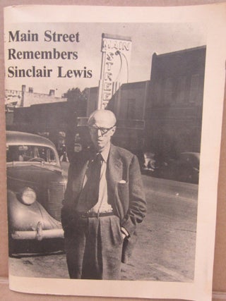 Item #92631 Main Street Remembers Sinclair Lewis. Roberta Olson