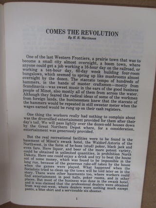 Comes the Revolution: A Personal Memoir of the Socialist Movement in North Dakota