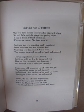 Selected Poems 1923- 1943 (signed)